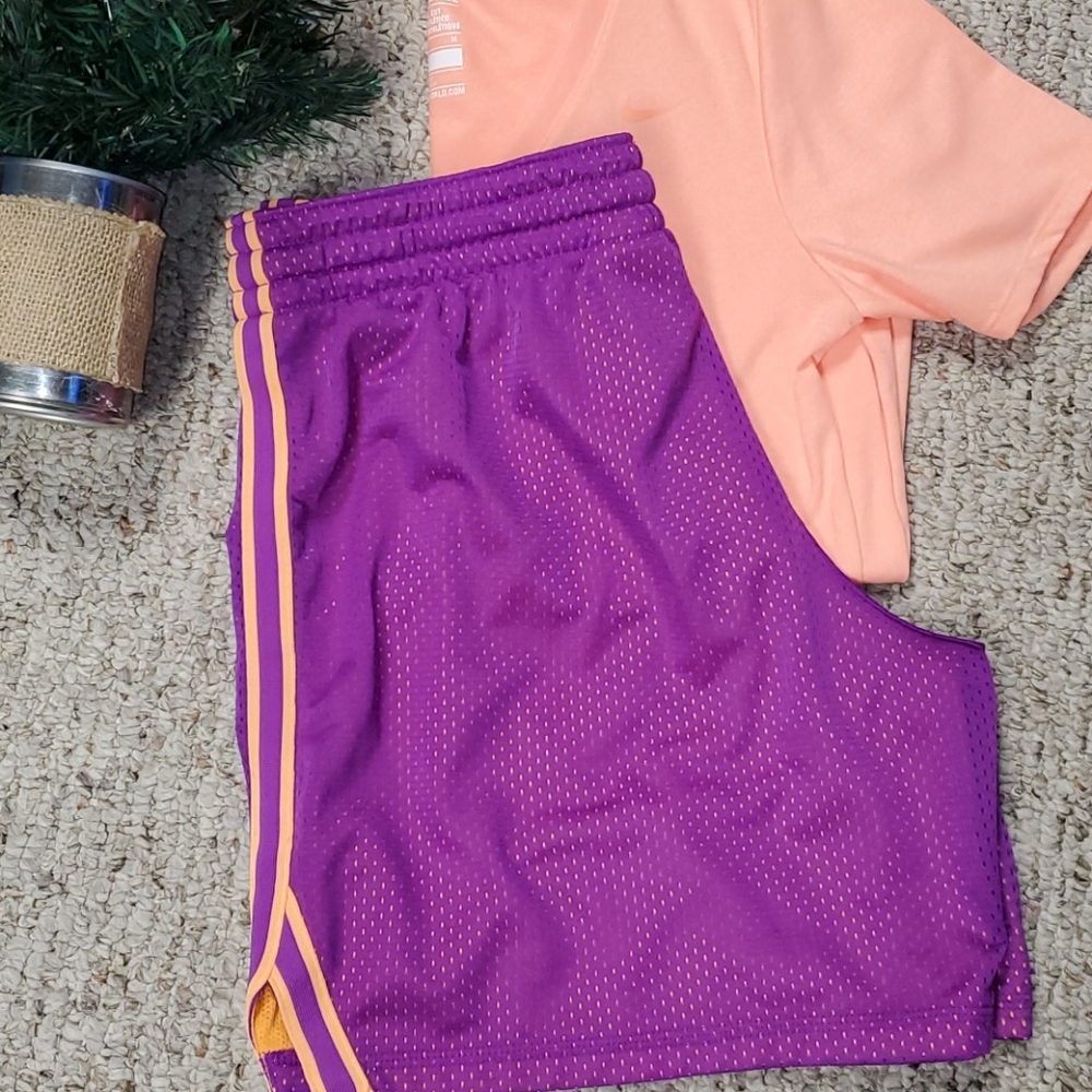 Danskin ~ Medium fushia and orange shorts